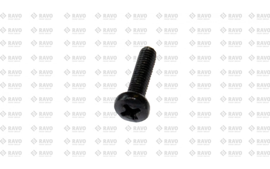 ROUND HEAD BOLT CROSS SLOT M4X16 BLACK
